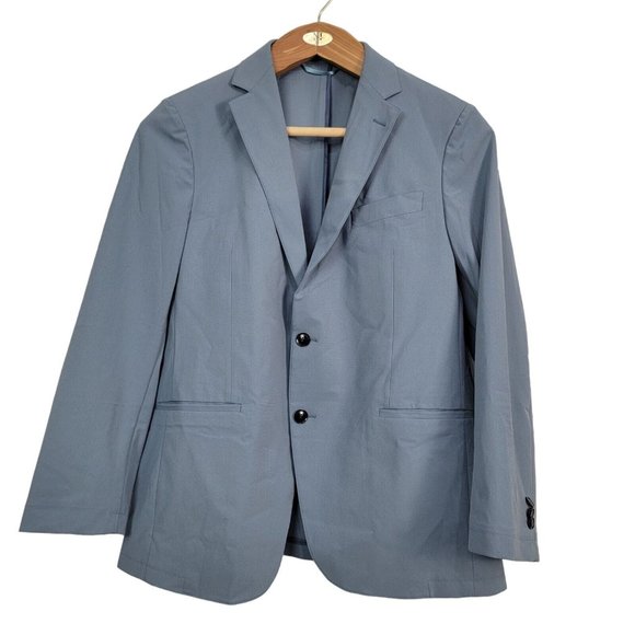 Sene Soho Flex Tech Sport Coat Unstructured Blazer Jacket Blue Custom 42 Chest - Picture 1 of 4